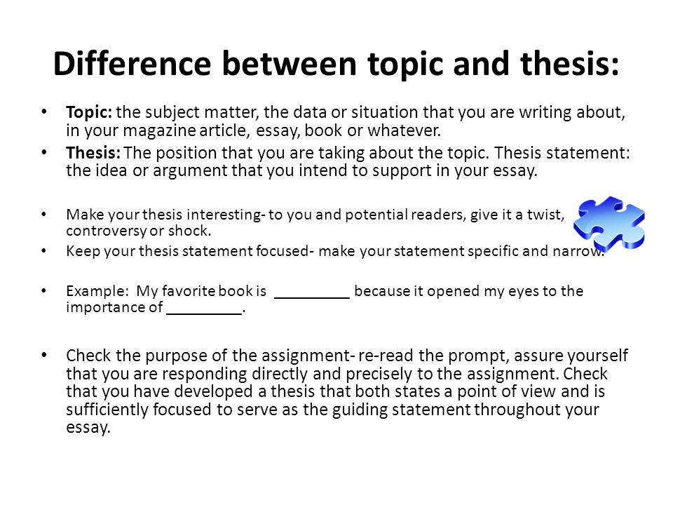Working With the Problem Statement of Your Thesis